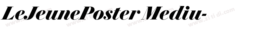 LeJeunePoster Mediu字体转换